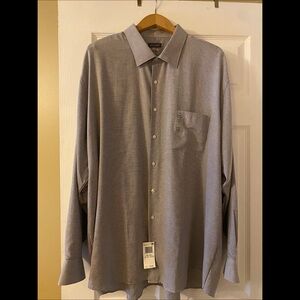NWT Nordstrom Men's Gray Button-Up Shirt, Van Heusen, 2XL